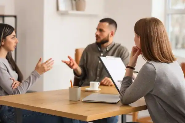 Image of couple access free mediation using family mediation voucher scheme Sunderland